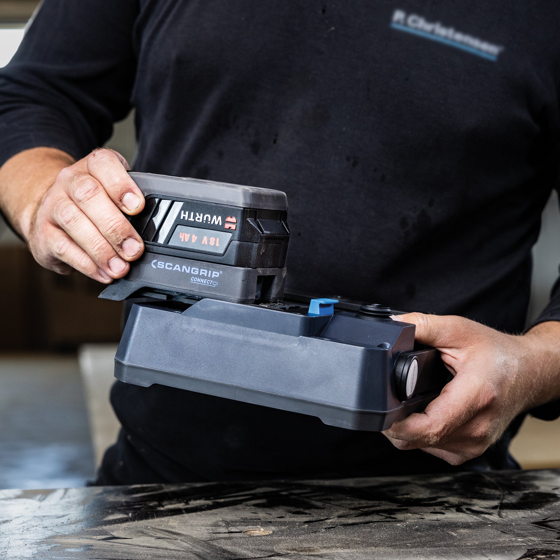 SCANGRIP Arbeitsleuchte Vega 2 Connect – 2000 lm, 100°, CAS Akku, IP54, dimmbar