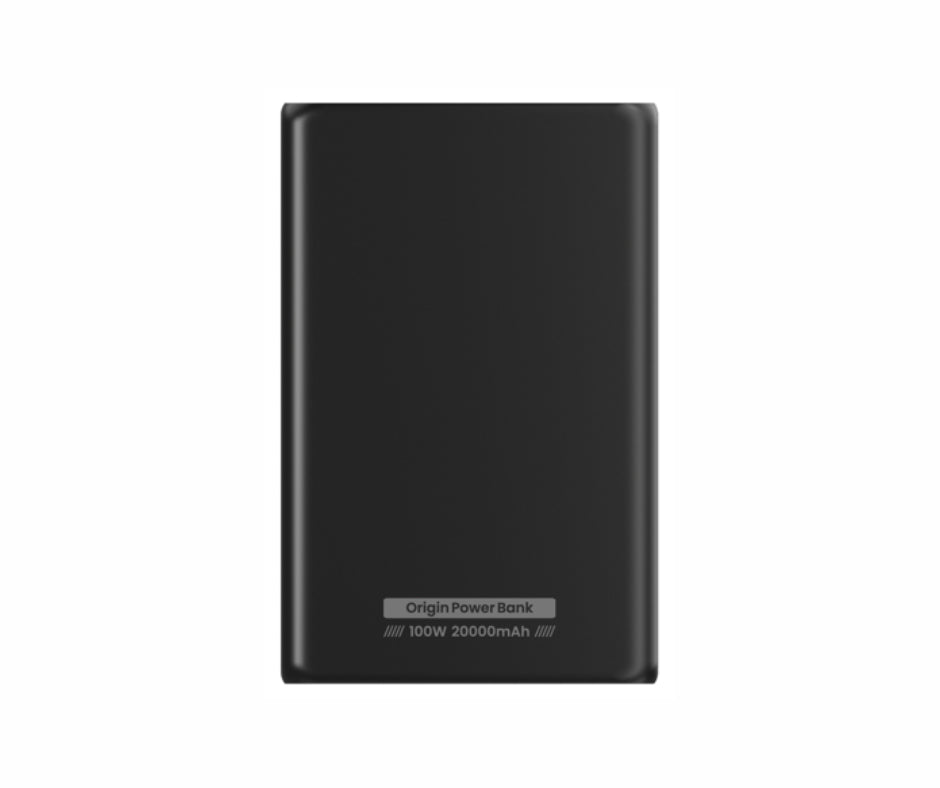 Origin Storage Powerbank 20'000 mAh – 65 W PD, 2× USB-C, 1× USB-A, silber