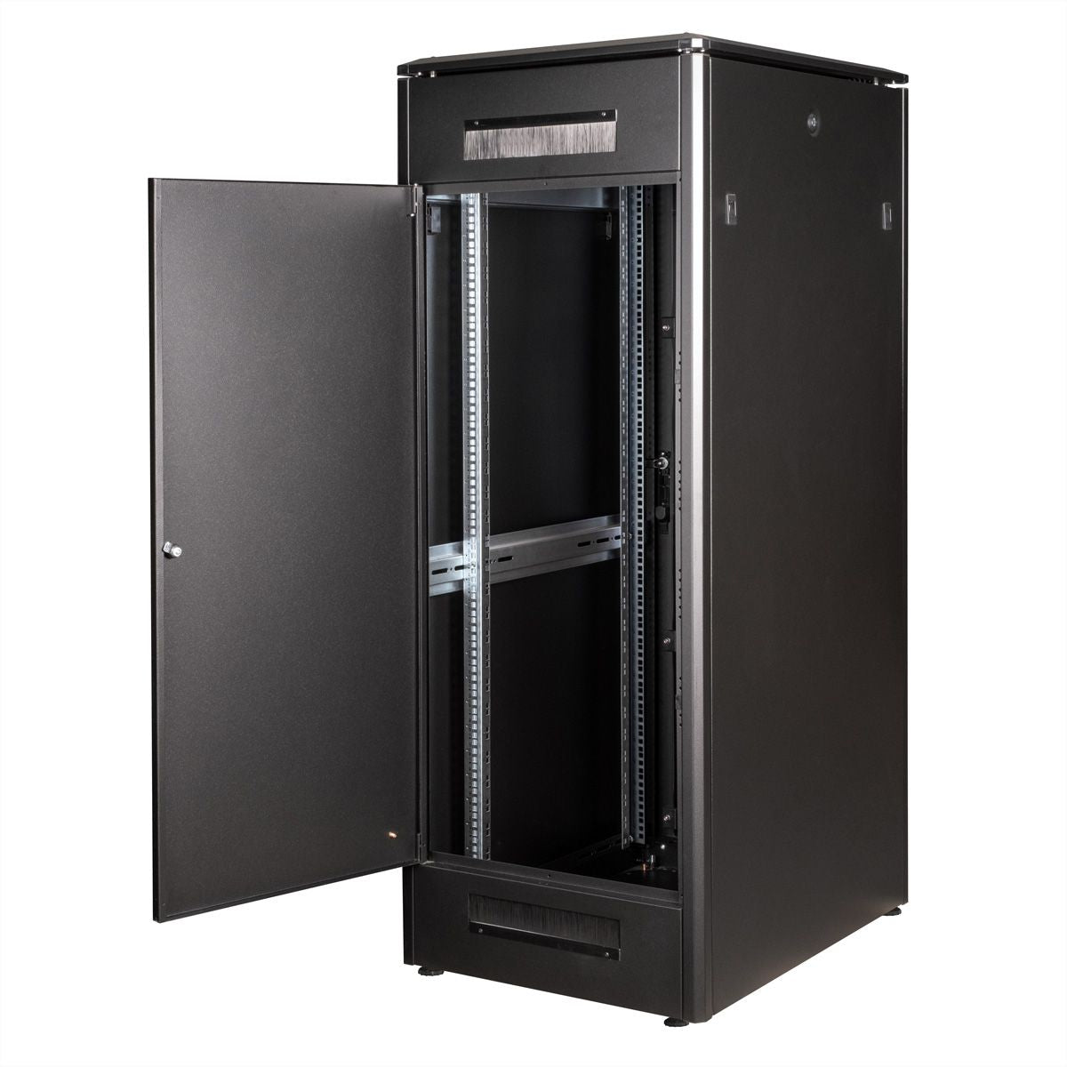 ROLINE Pro – 19" Netzwerkschrank 32U, IP20, abschliessbar, 600 × 800 × 1609 mm, schwarz, Stahl