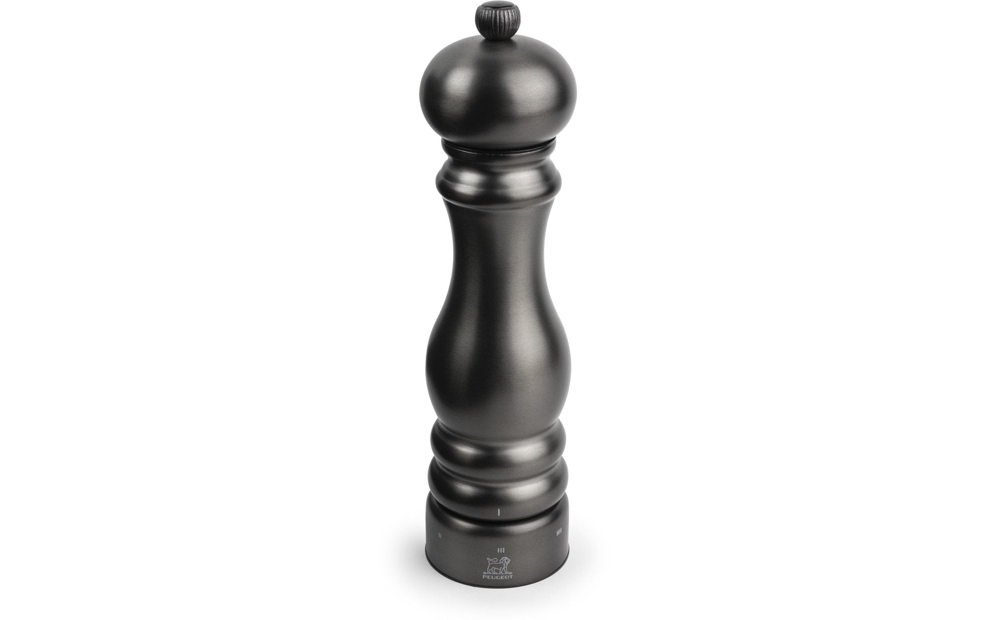 Peugeot Pfeffermühle Paris Chef – Manueller Betrieb, Stahlmahlwerk – Edelstahl – Schwarz – 22 cm