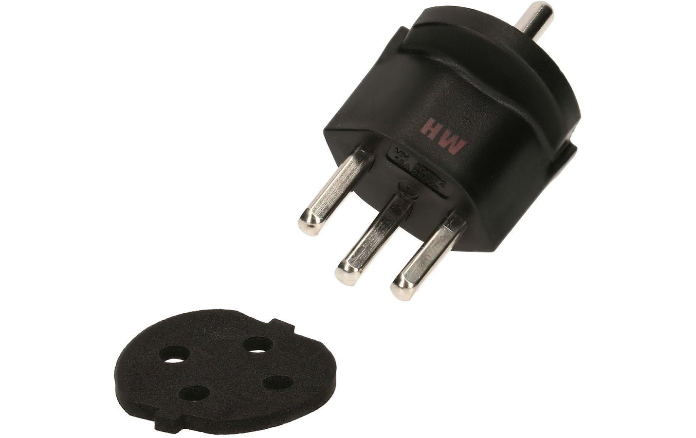 Max Hauri AG Max Hauri Adapterkabel, Schuko–T23, IP44 – schwarz