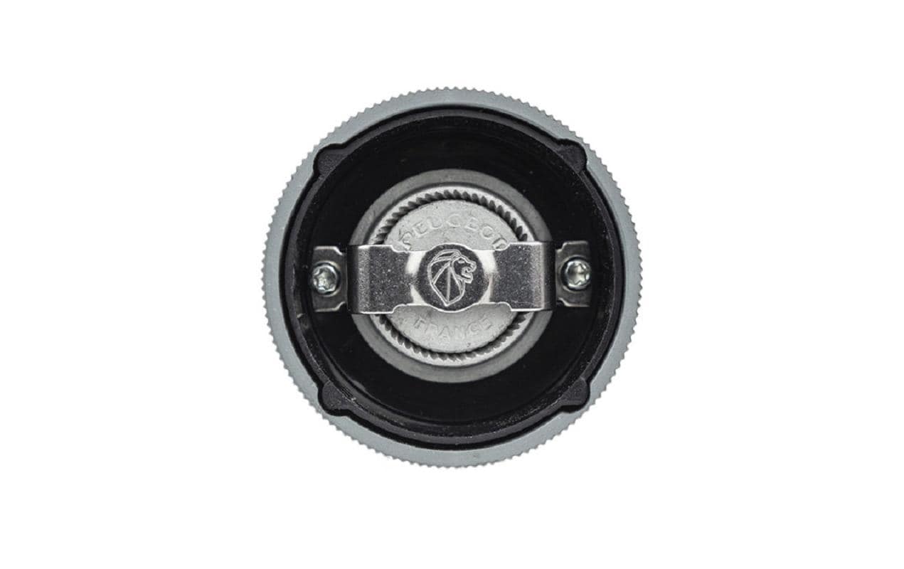 Peugeot Pfeffermühle Line – manuell, Stahlmahlwerk – Aluminium & Holz (Buche) – grau – 12 cm