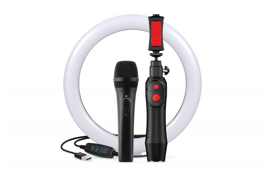 IK Multimedia iRig Video Creator HD – Tisch-/Desktopmikrofon, Kondensator, Gaming, für Smartphones, Schwarz