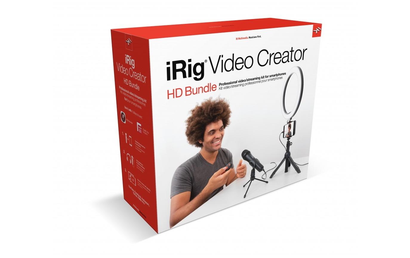 IK Multimedia iRig Video Creator HD – Tisch-/Desktopmikrofon, Kondensator, Gaming, für Smartphones, Schwarz