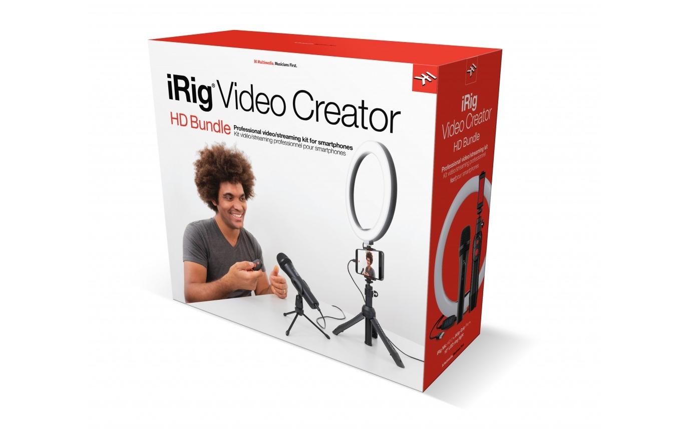 IK Multimedia iRig Video Creator HD – Tisch-/Desktopmikrofon, Kondensator, Gaming, für Smartphones, Schwarz