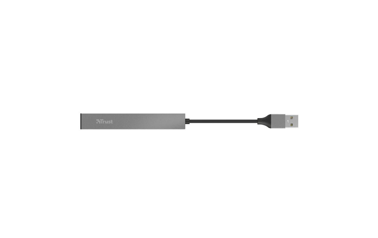 Trust Halyx Mini USB-Hub – USB 2.0, 4× USB-A, für Windows/Mac/ChromeOS