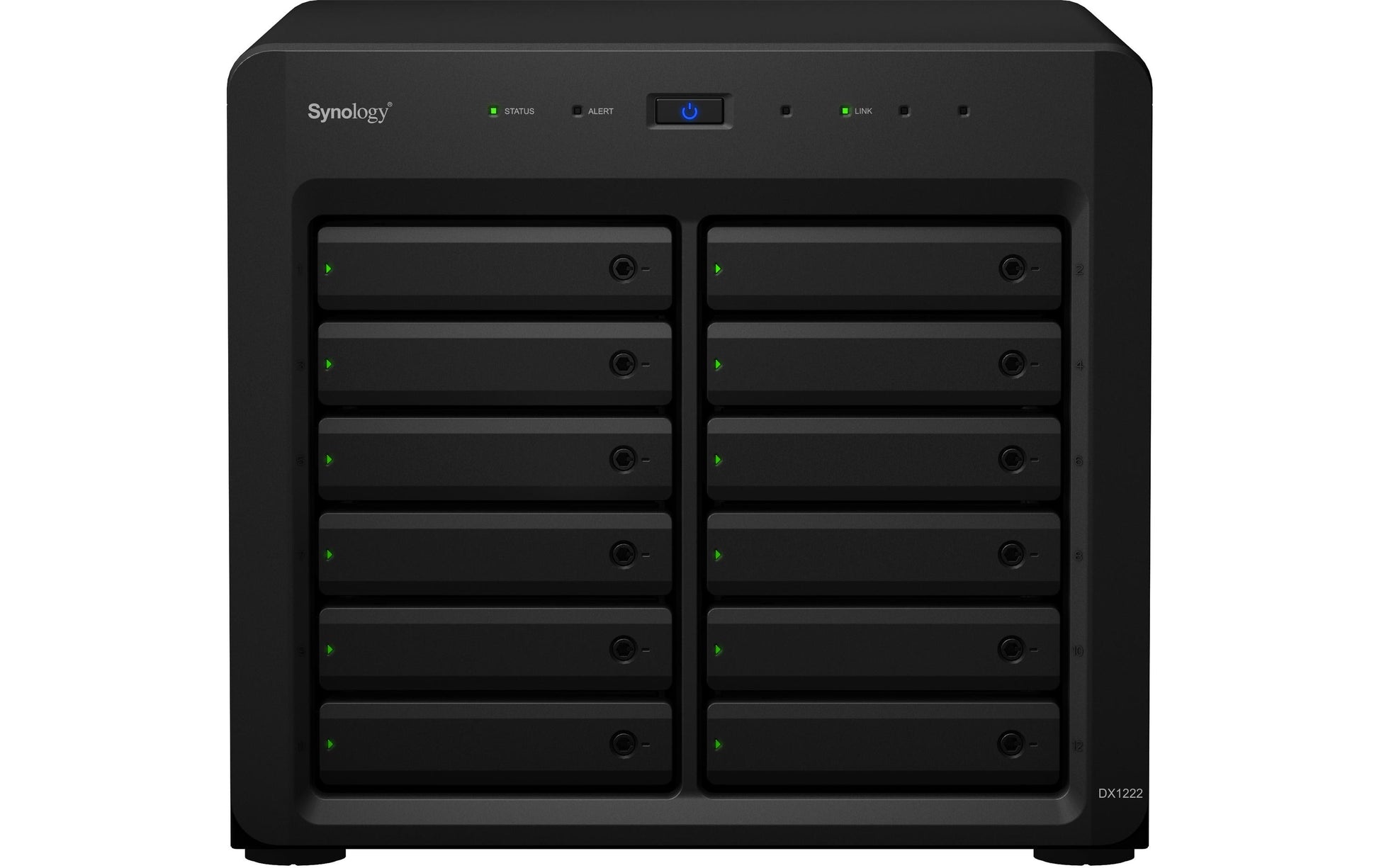 Synology DX1222 – 12-Bay Tower NAS – für 2,5"/3,5" HDD/SSD, SATA