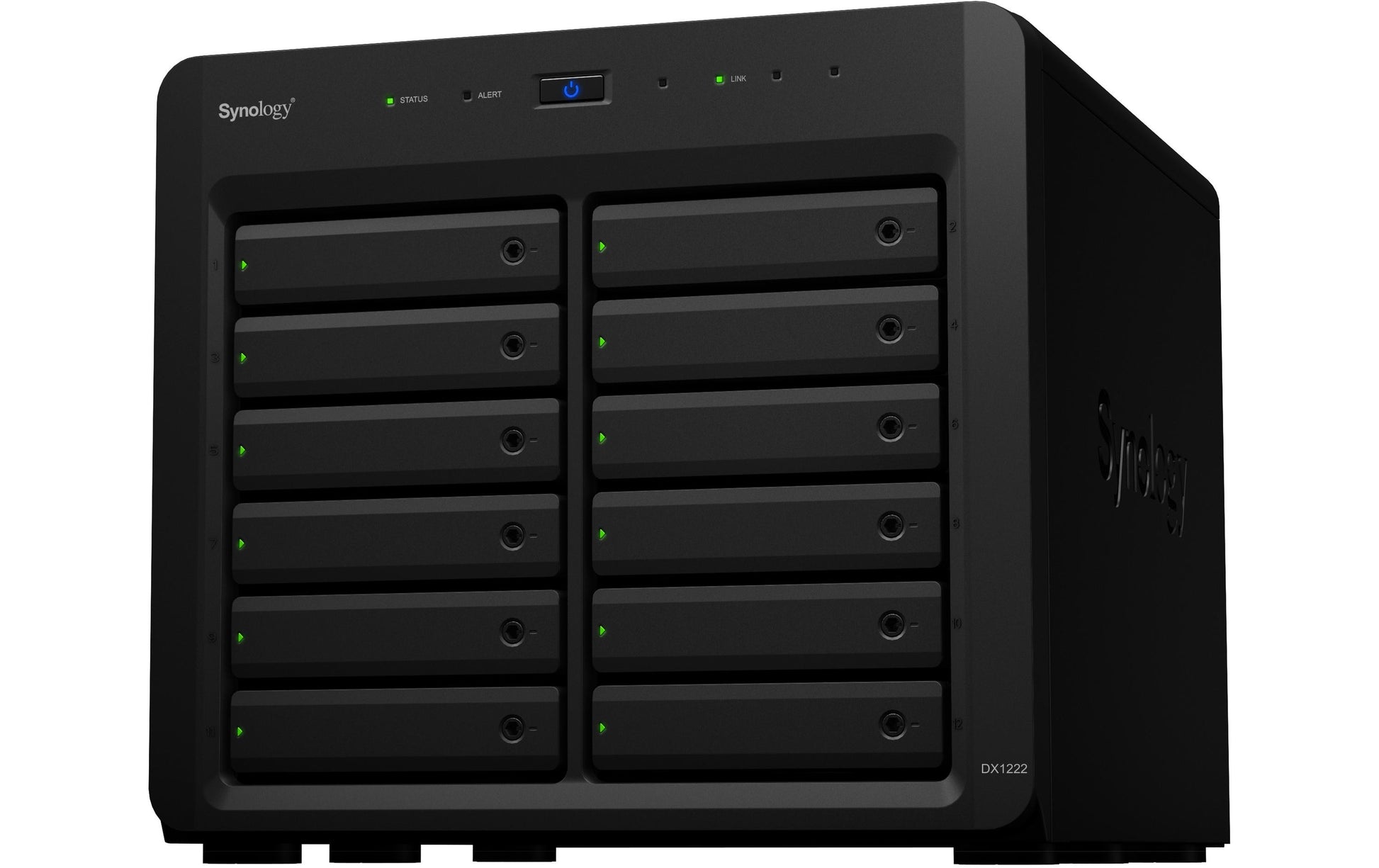 Synology DX1222 – 12-Bay Tower NAS – für 2,5"/3,5" HDD/SSD, SATA