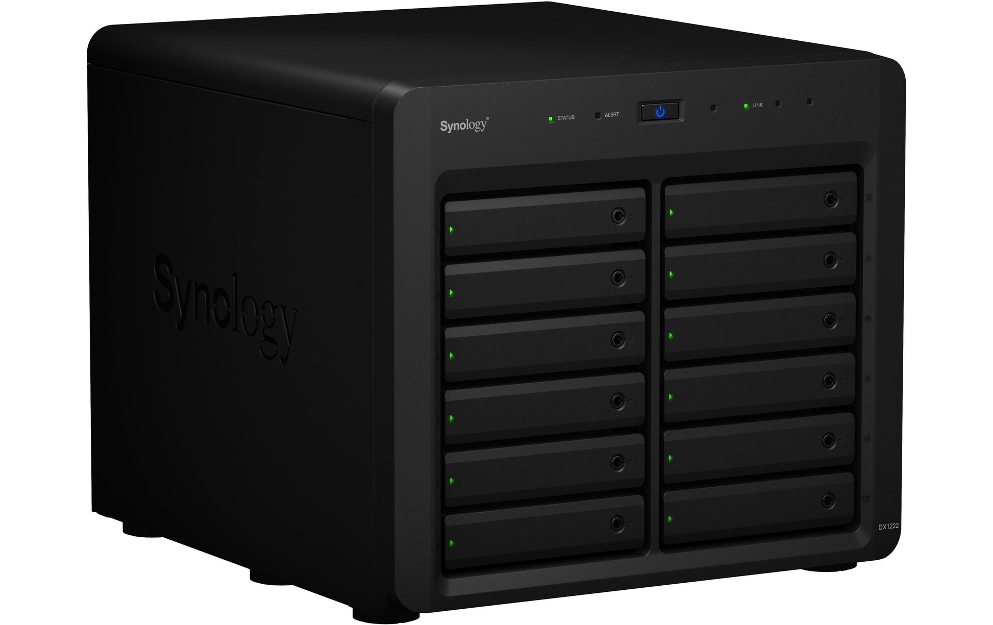 Synology DX1222 – 12-Bay Tower NAS – für 2,5"/3,5" HDD/SSD, SATA