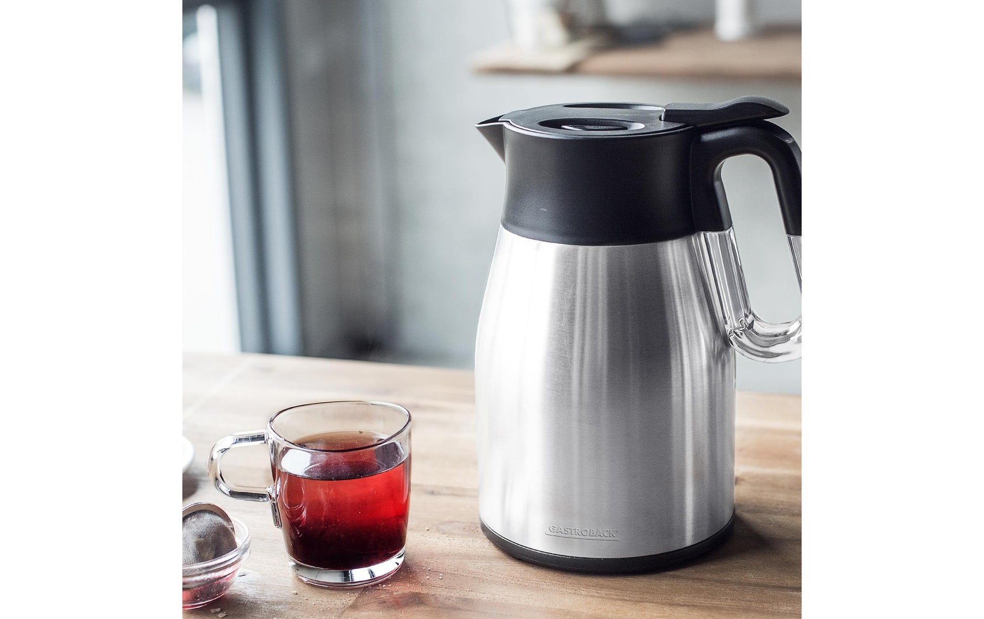 Gastroback Wasserkocher – 1,7 l, mit Temperaturwahl, Warmhaltefunktion, Edelstahl