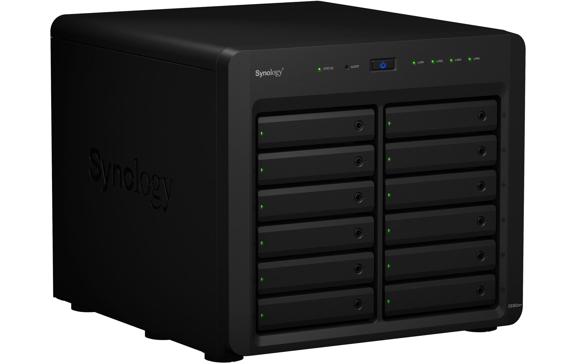 Synology DS3622xs+ – 12-Bay Tower NAS – Intel Xeon D-1531, 16 GB RAM, 10GbE, DSM, für 2,5"/3,5" HDD/SSD, SATA
