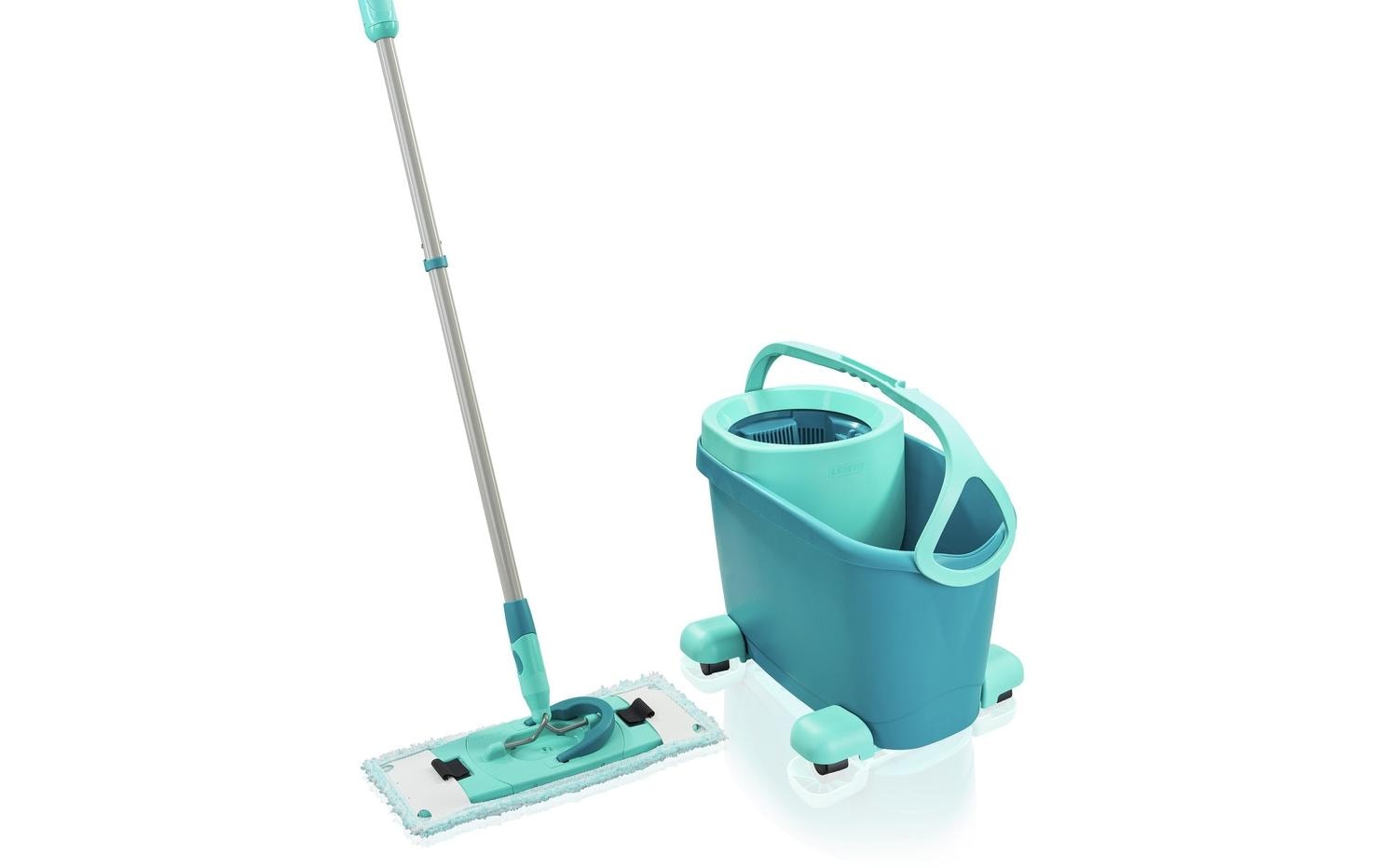 Leifheit Clean Twist M Ergo – Bodenwischer-Set – Wischbreite 33 cm, Teleskopstiel, Türkis