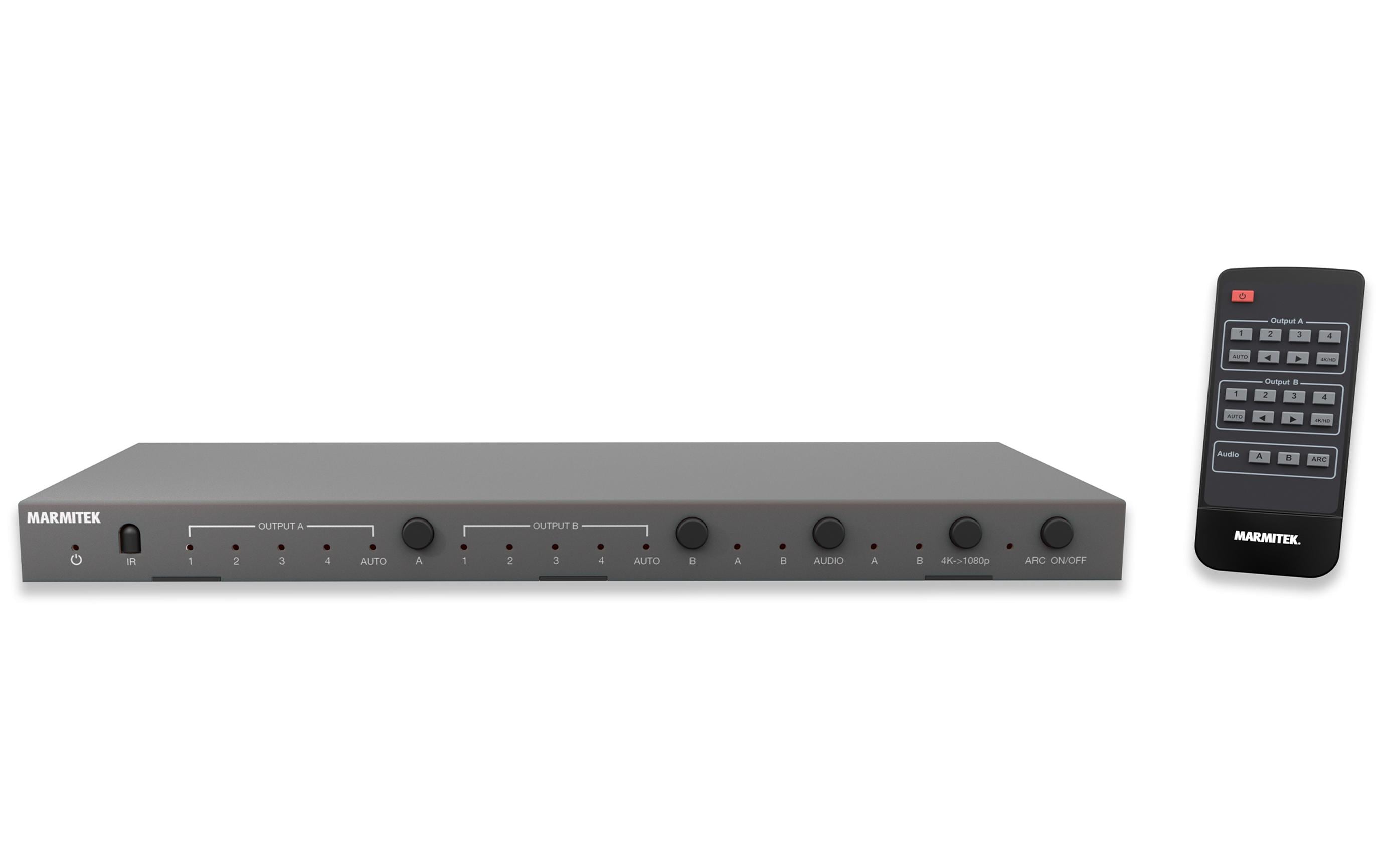 Marmitek HDMI-Matrixswitch 4×2 mit Fernbedienung