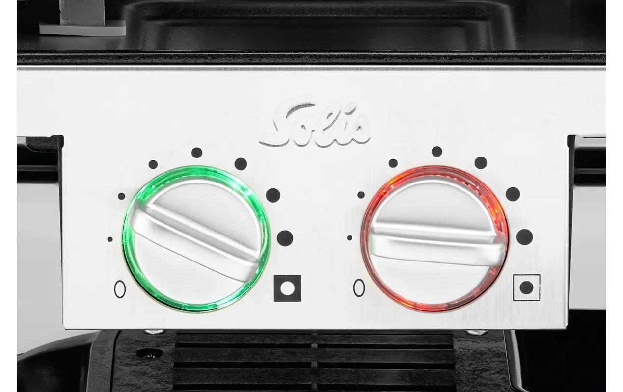 Solis Raclette-Kombination 977.20 – 8 Personen, 1200 W – Schwarz/Edelstahl