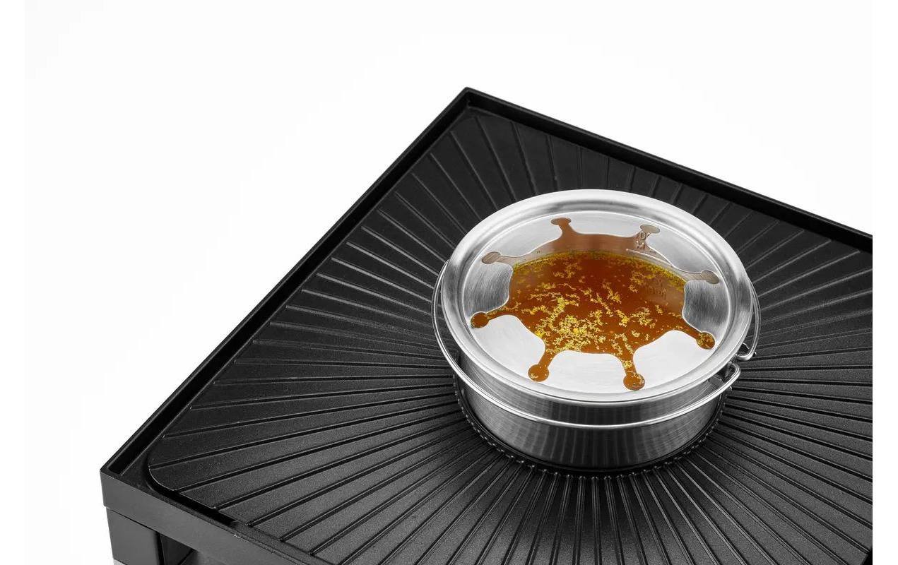 Solis Raclette-Kombination 977.20 – 8 Personen, 1200 W – Schwarz/Edelstahl