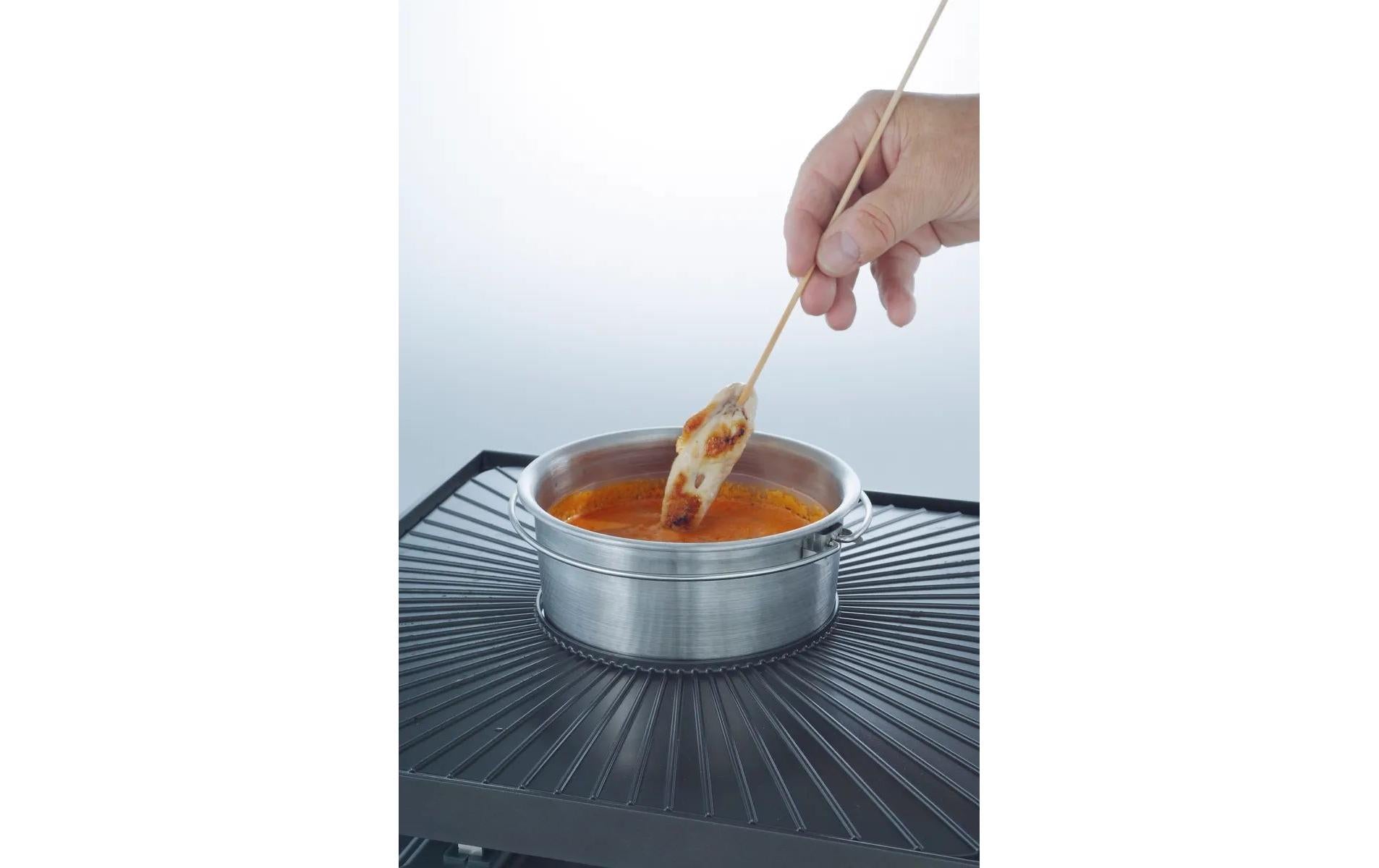 Solis Raclette-Kombination 977.20 – 8 Personen, 1200 W – Schwarz/Edelstahl