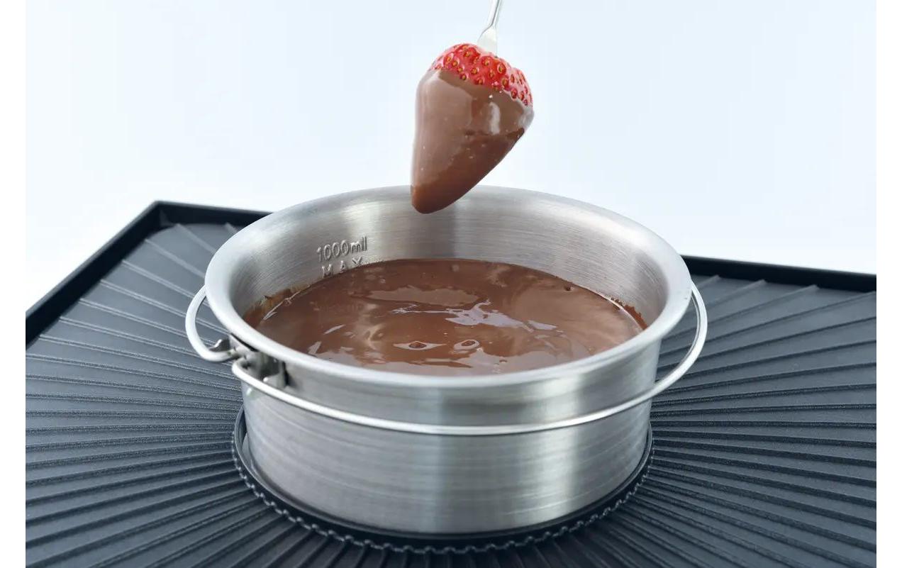 Solis Raclette-Kombination 977.20 – 8 Personen, 1200 W – Schwarz/Edelstahl