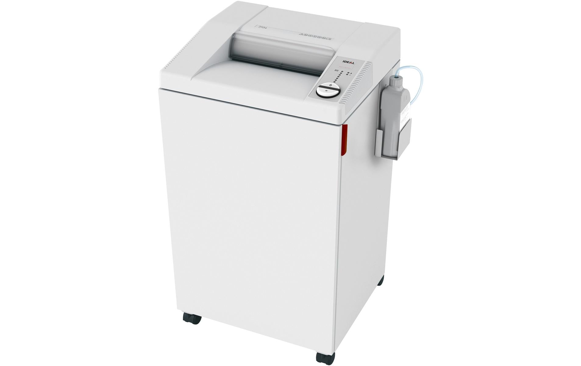 Ideal 3104/CC5 – Aktenvernichter, DIN P-5, Partikelschnitt 2 × 15 mm, 17 Blatt, 120 l, mit automatischem Öler