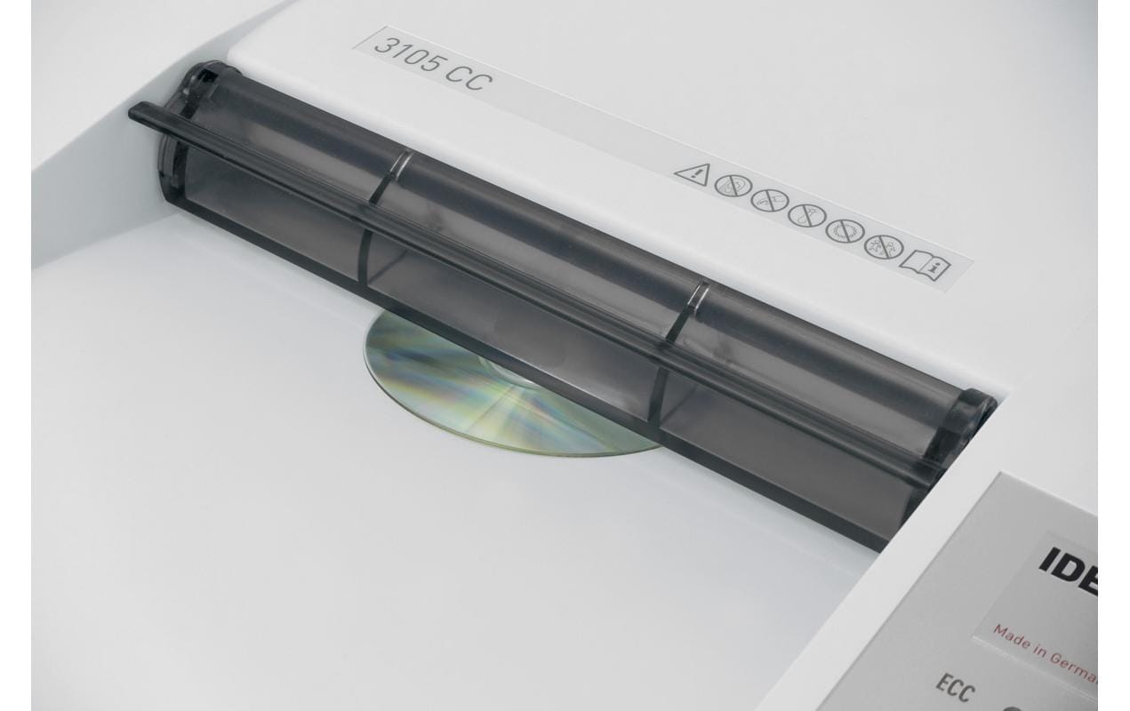Ideal 3105SMC – Aktenvernichter mit Autofeed, DIN P-7, Mikroschnitt 0,8 × 5 mm, 12 Blatt, 140 l