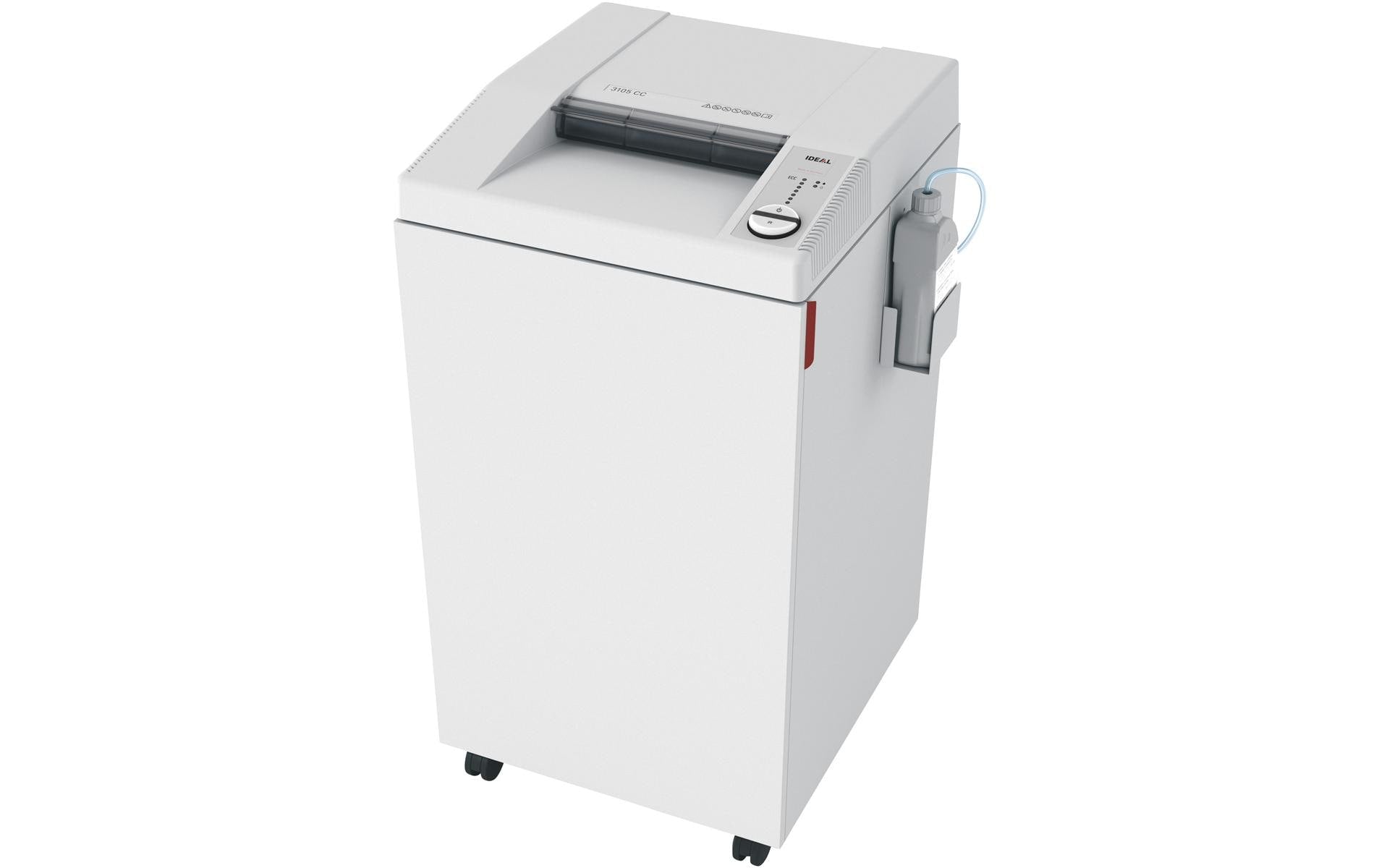 Ideal 3105SMC – Aktenvernichter mit Autofeed, DIN P-7, Mikroschnitt 0,8 × 5 mm, 12 Blatt, 140 l