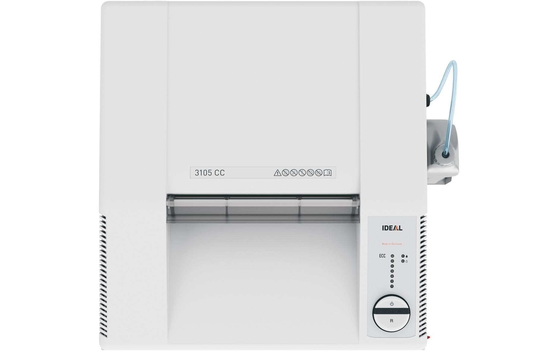 Ideal 3105SMC – Aktenvernichter mit Autofeed, DIN P-7, Mikroschnitt 0,8 × 5 mm, 12 Blatt, 140 l