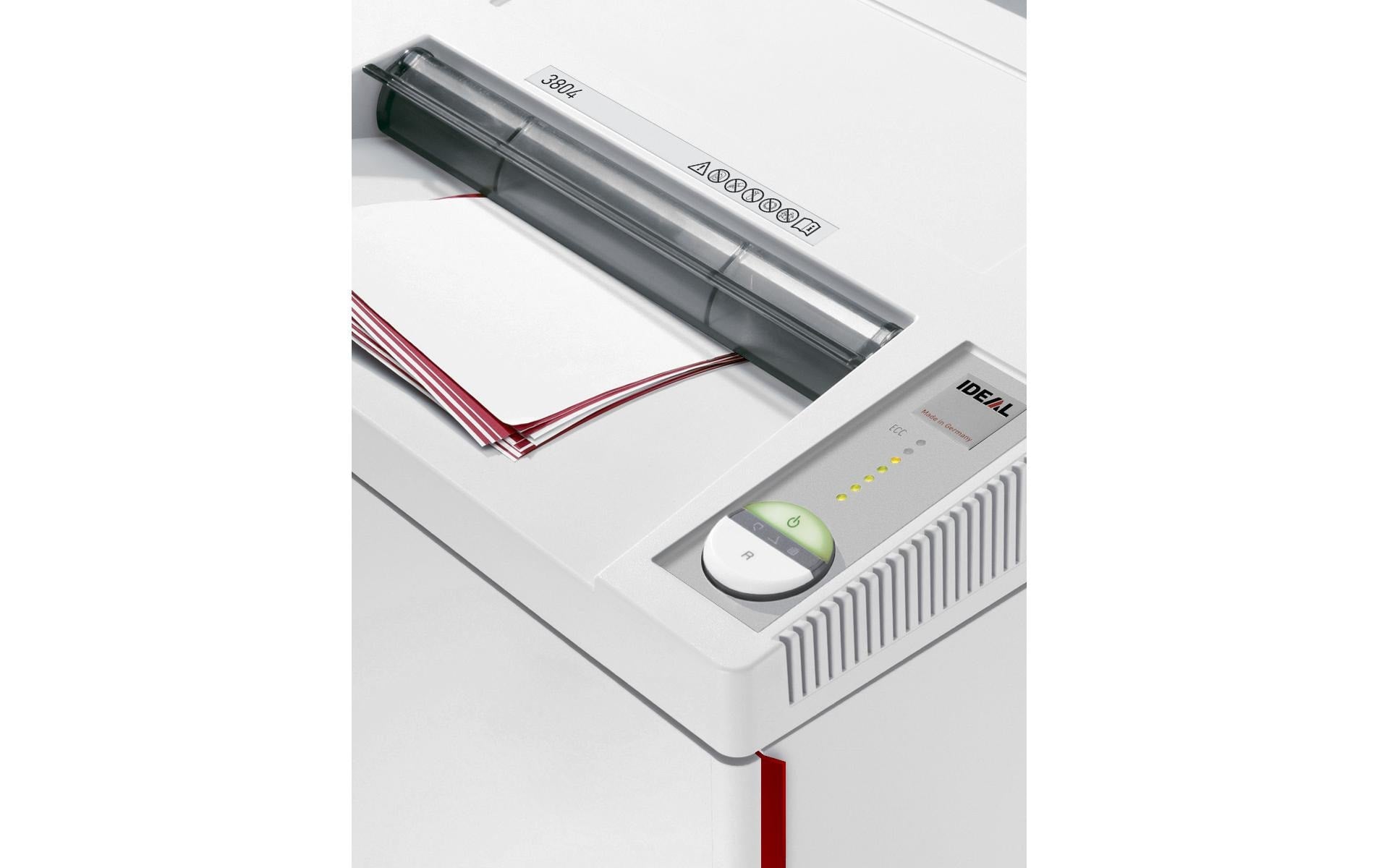 Ideal 3804/6 – Aktenvernichter, DIN P-2, Streifenschnitt 6 mm, 28 Blatt, 16 l