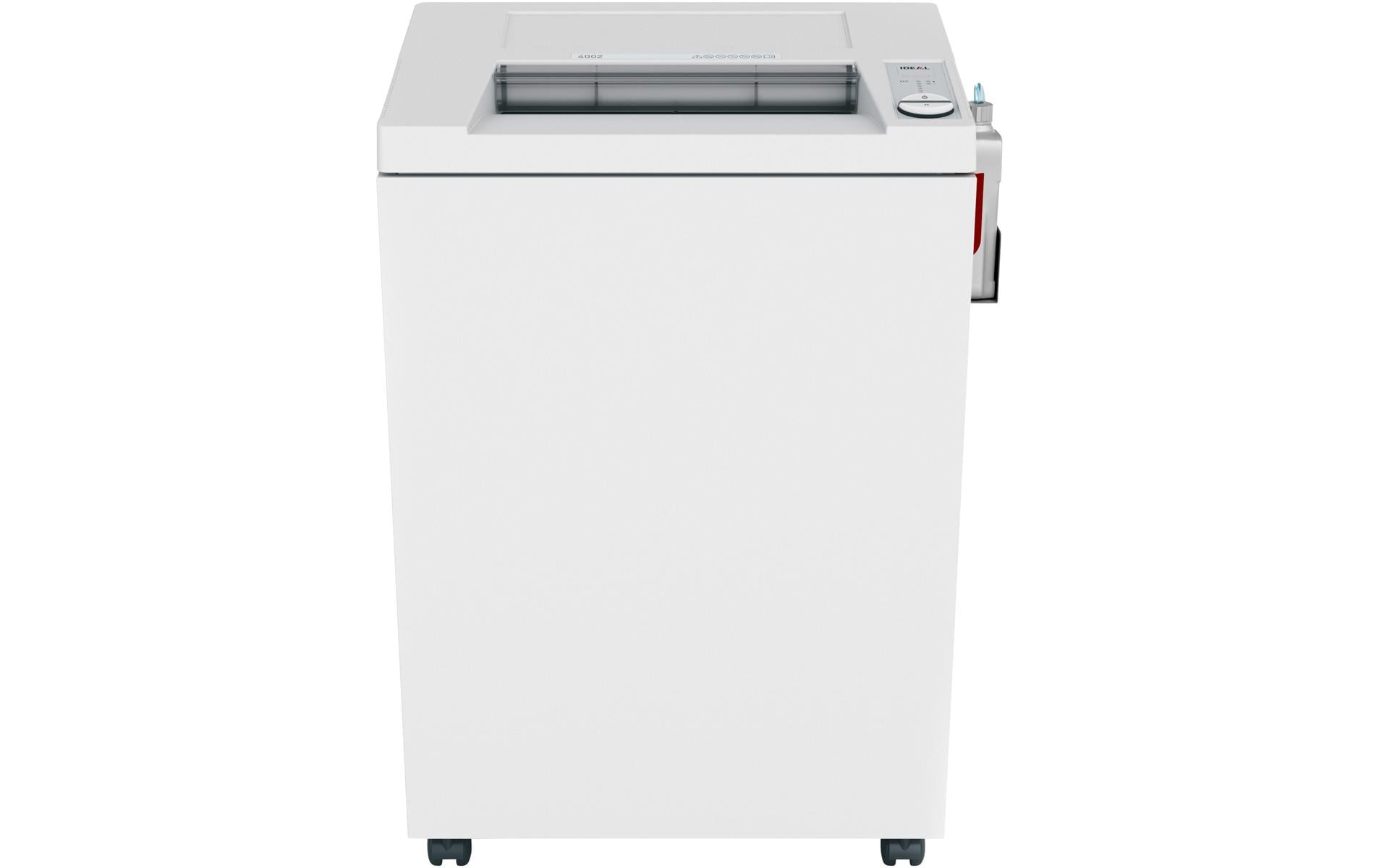 Ideal 4002/CC5 – Aktenvernichter, DIN P-5, Partikelschnitt 2 × 15 mm, 15 Blatt, 165 l, A3