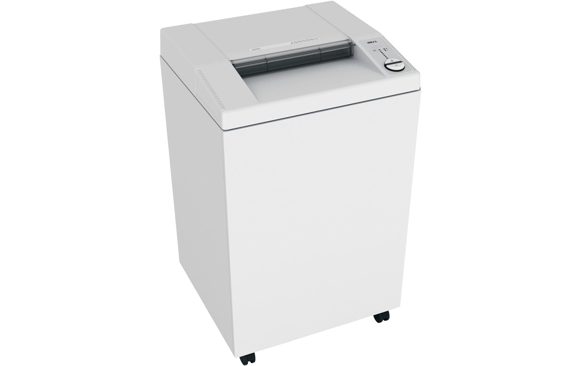Ideal 4005SMC – Aktenvernichter, DIN P-7, Mikroschnitt 0,8 × 5 mm, 11 Blatt, 165 l, A4, mit Autofeed