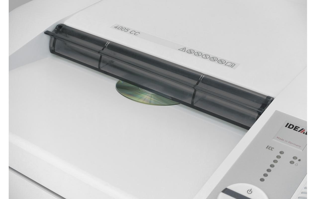 Ideal 4005SMC – Aktenvernichter, DIN P-7, Mikroschnitt 0,8 × 5 mm, 11 Blatt, 165 l, A4, mit Autofeed