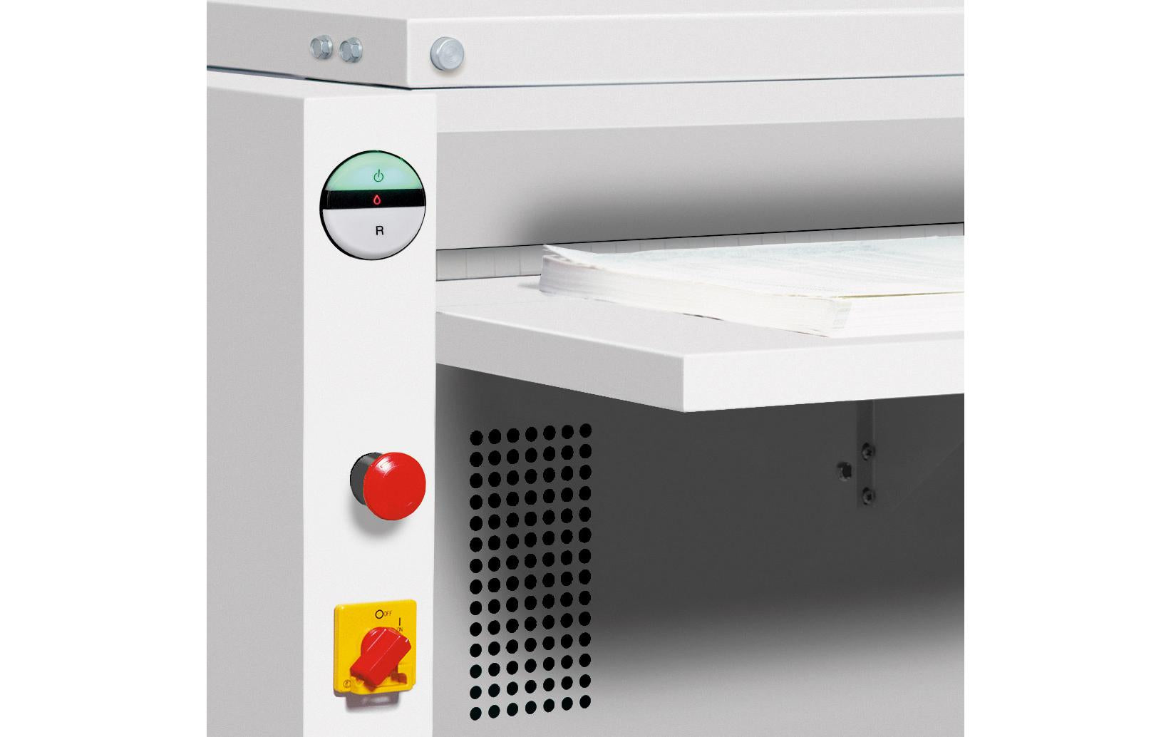 Ideal 4600CC – Aktenvernichter mit Autofeed, DIN P-3, Partikelschnitt 6 × 50 mm, 95 Blatt, 230 l