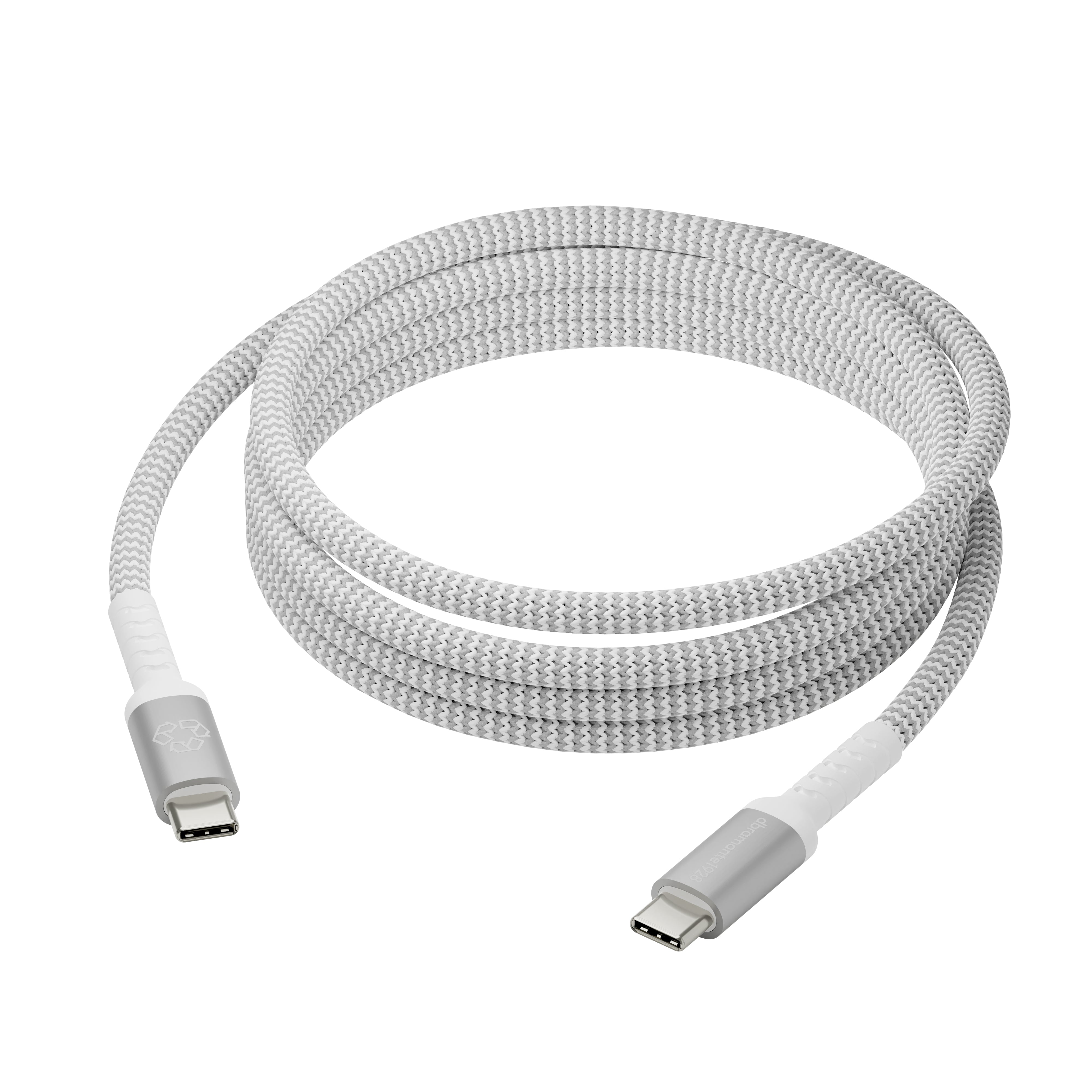 dbramante1928 USB-Kabel, USB-C zu USB-C, 2,5 m, USB 2.0, Lade-/Datenkabel
