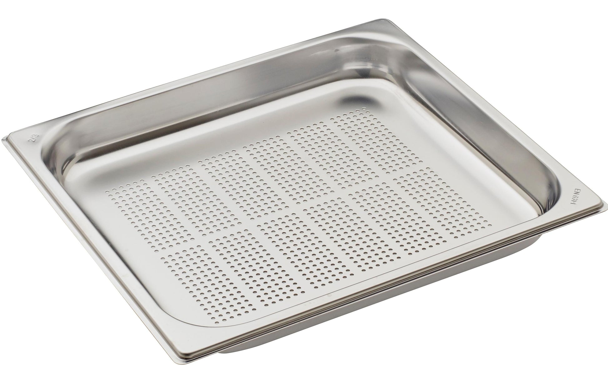 Inox GN-Behälter 2/3 gelocht, 32,5 × 35,4 × 4 cm, Edelstahl, Silber