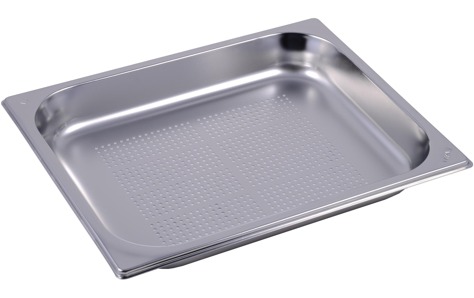 Inox GN-Behälter – gelocht – Edelstahl – 32,5 × 4 × 26,5 cm – silber