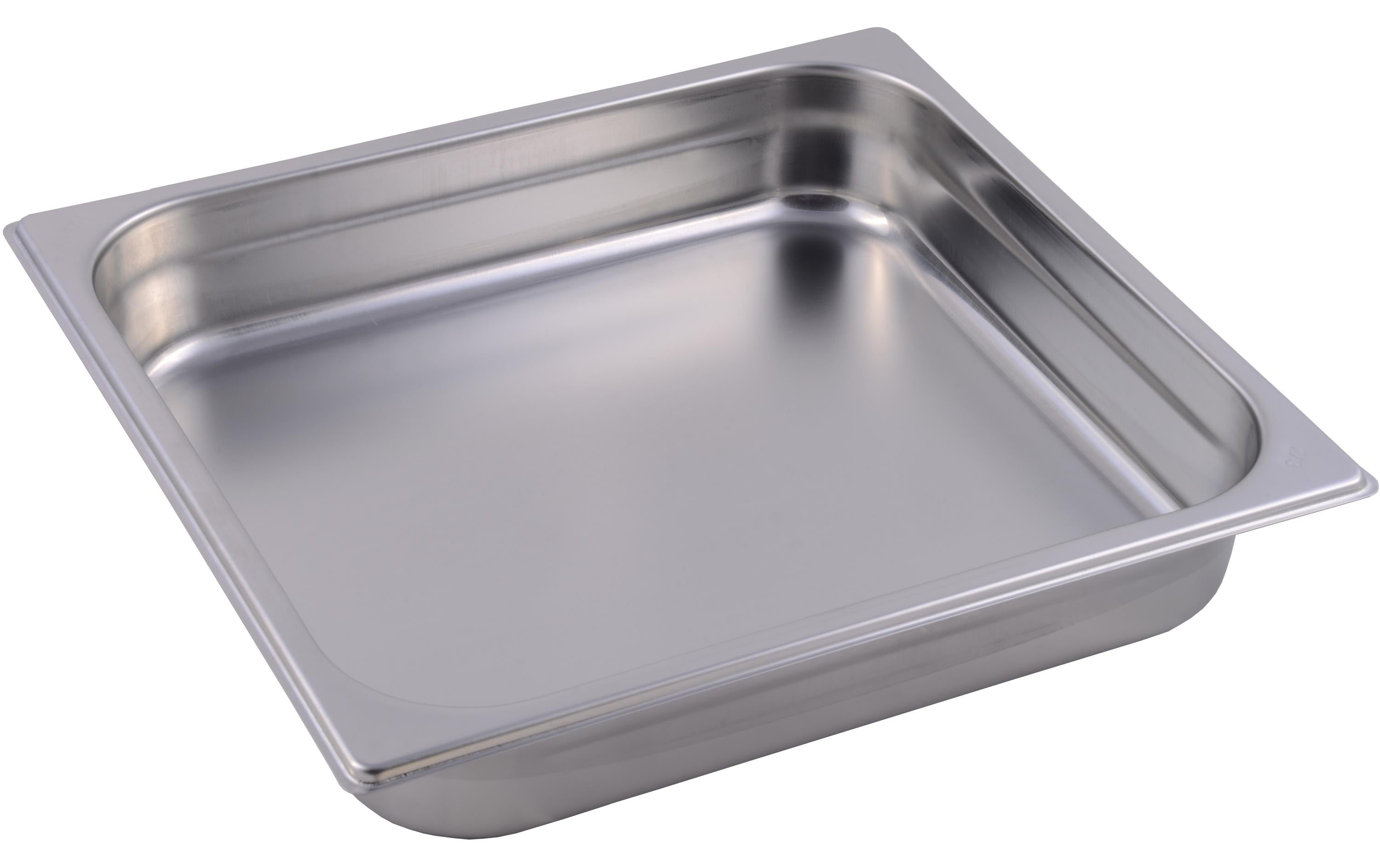 Inox GN-Behälter 2/3, 32,5 × 35,4 × 6,5 cm, Edelstahl