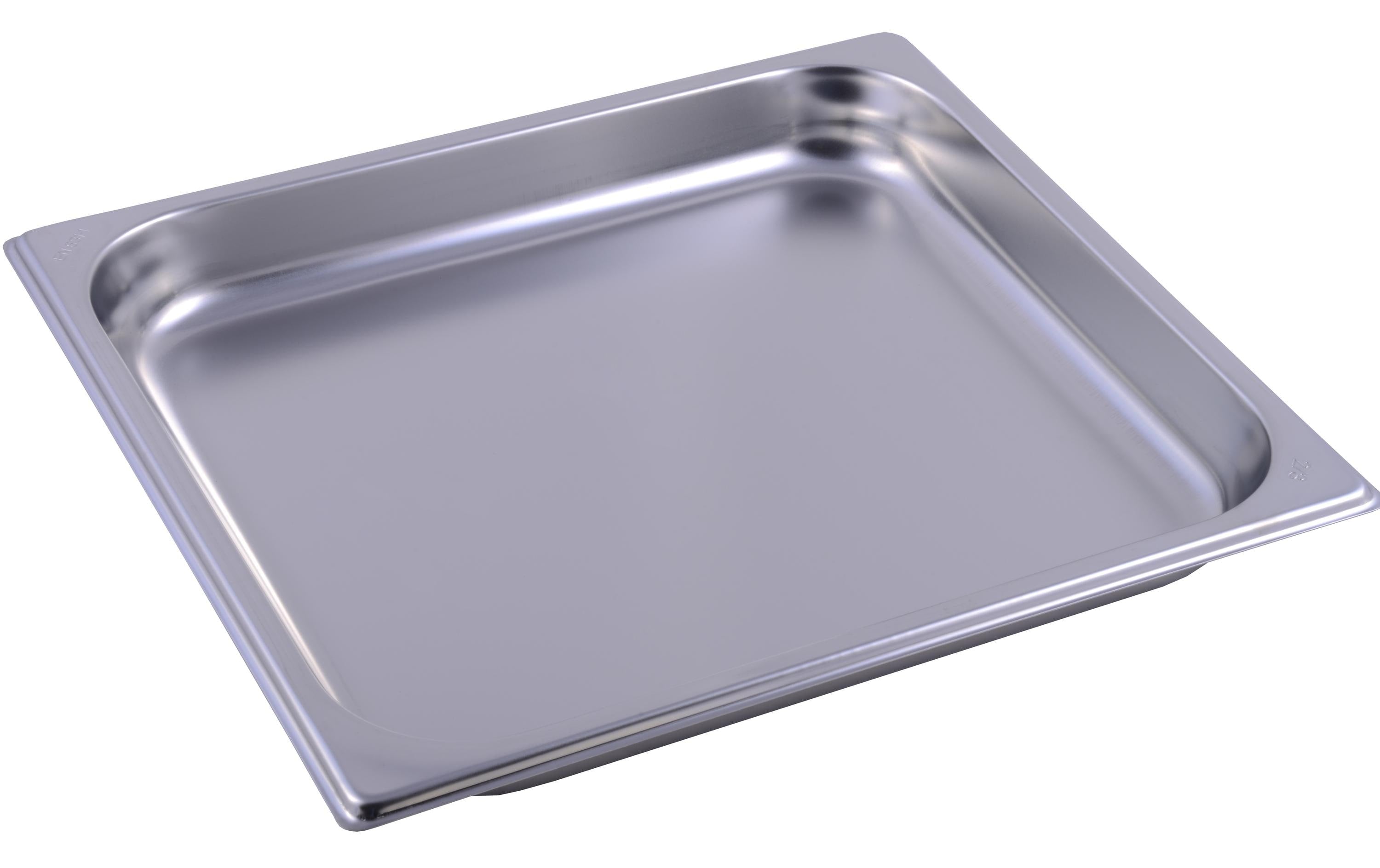 Inox GN-Behälter 2/3, 32,5 × 35,4 × 4 cm, Edelstahl, Silber