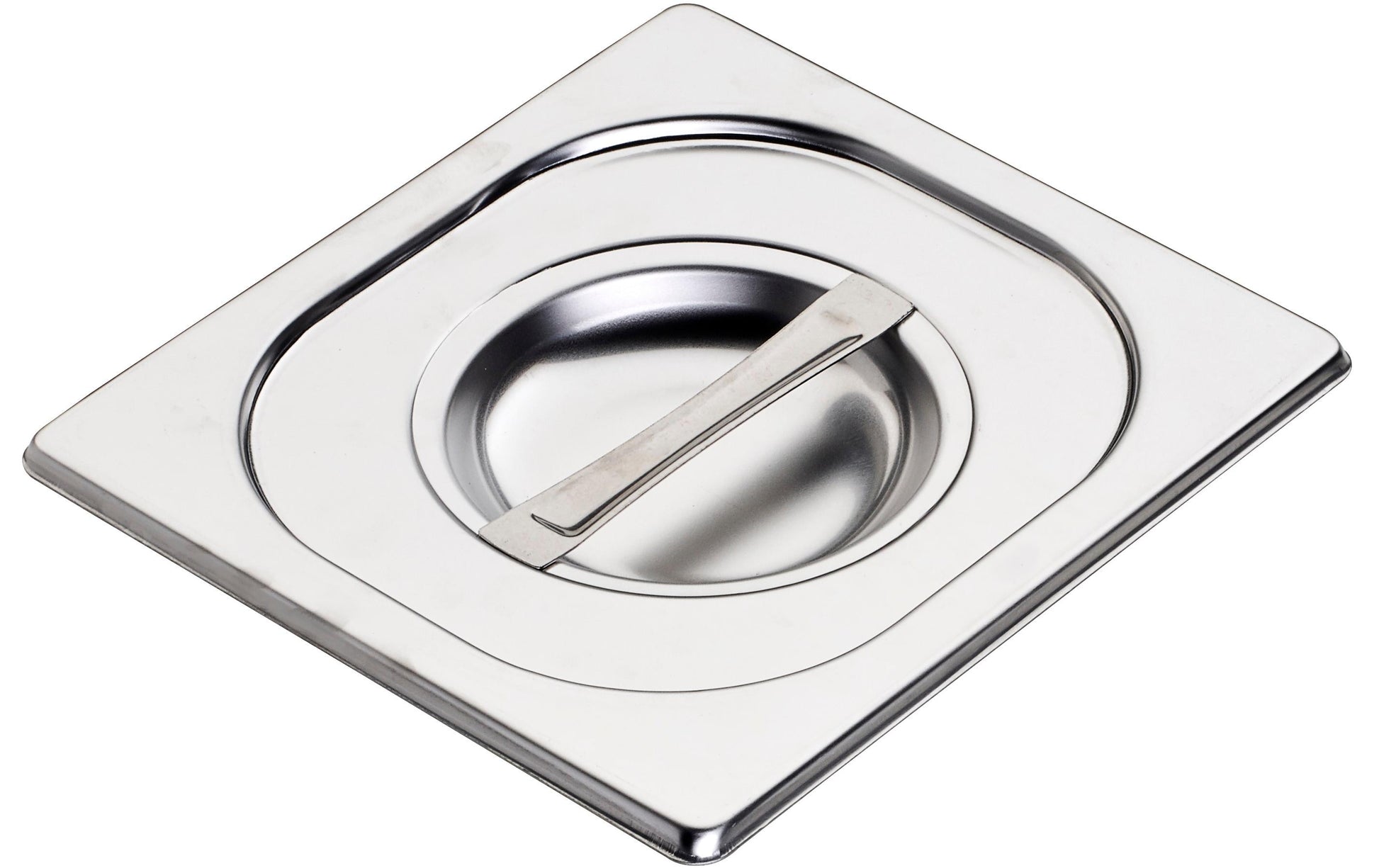 Inox GN-Deckel 1/6, 16,2 × 17,6 × 2 cm, Edelstahl, Silber