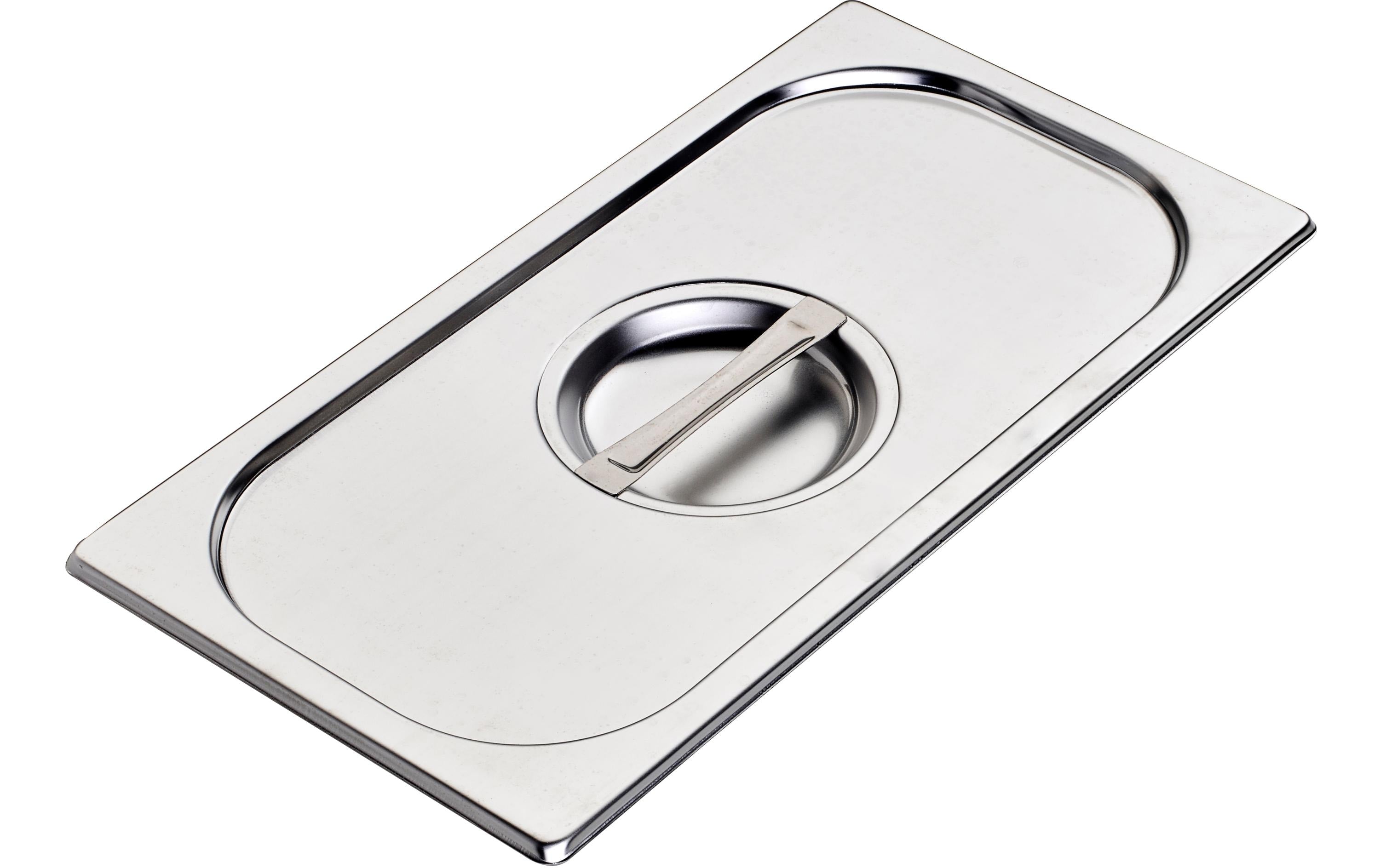 Inox GN-Deckel 1/3 32,5 × 17,6 × 2 cm, Edelstahl, Silber
