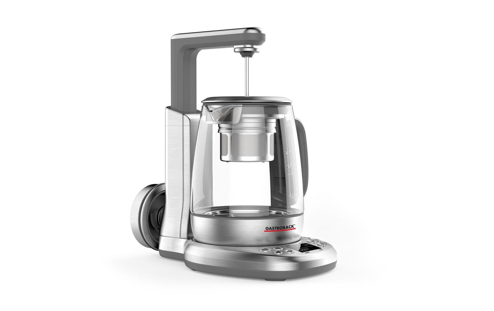 Gastroback Advanced 42440 – Tee- & Wasserkocher, 1,5 l, 2000 W, Glas/Edelstahl, Warmhalten, 360°-Basis