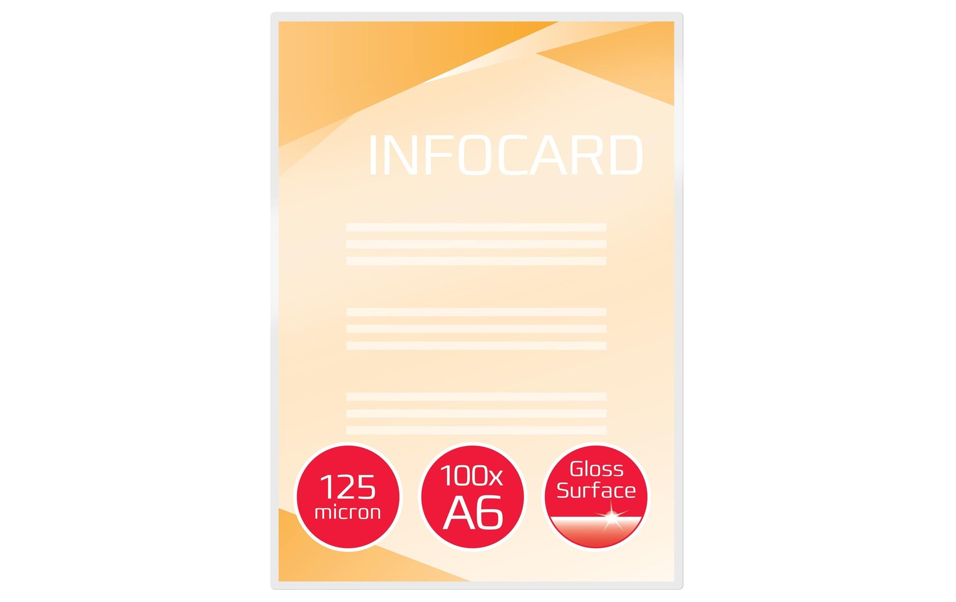 GBC Laminierfolien A6, glänzend – 125 µm, 111 × 154 mm, 100 Stk.