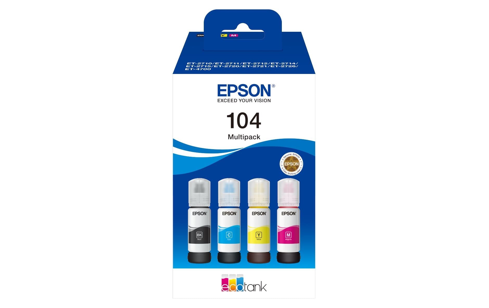 Epson Tintenpatronen-Multipack 104, CMYK, 4er-Pack