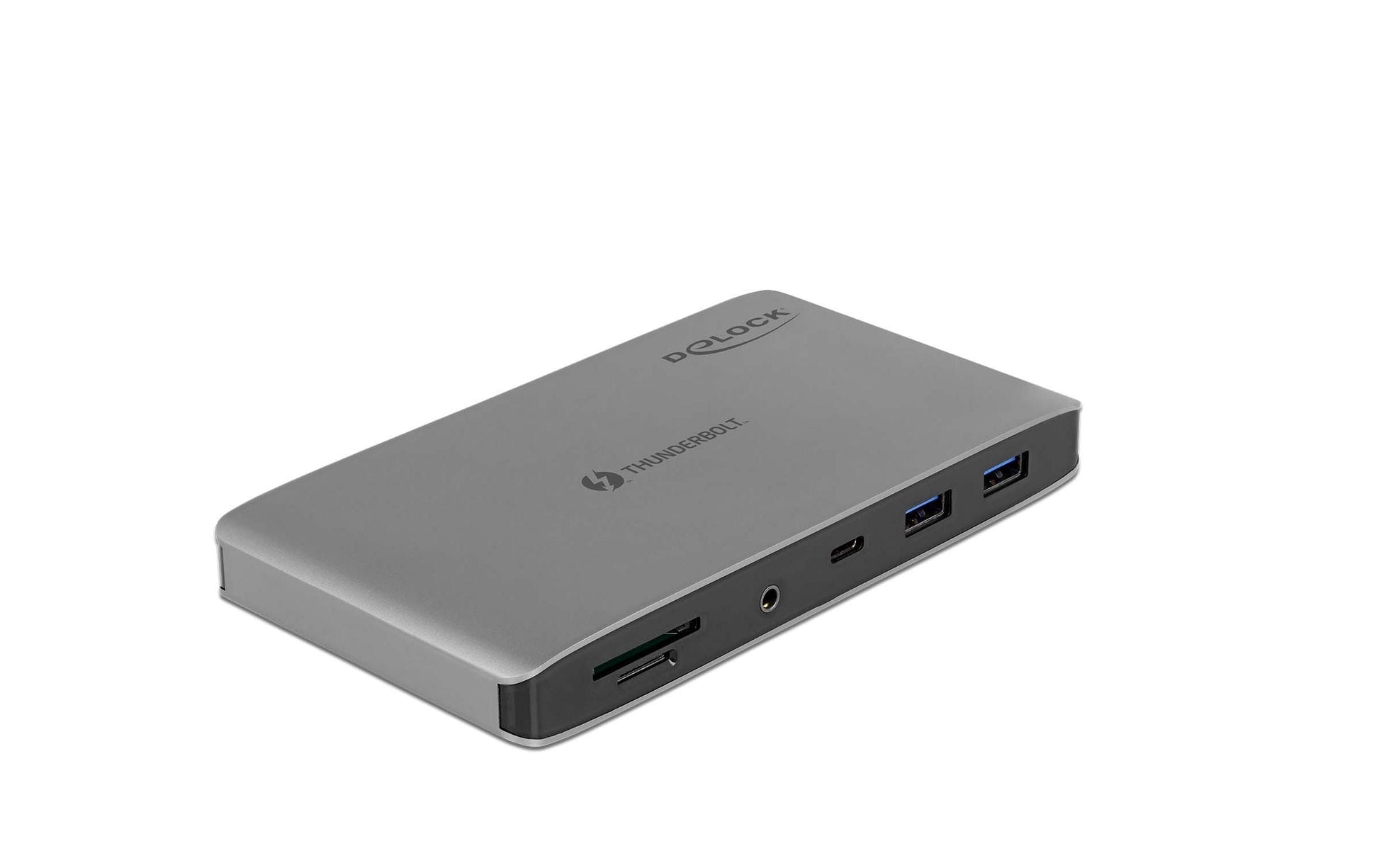DeLOCK Dockingstation – Thunderbolt 3, 2× DP, 3× USB-A, 1× USB-C, 60 W PD, GbE, für Windows/Mac