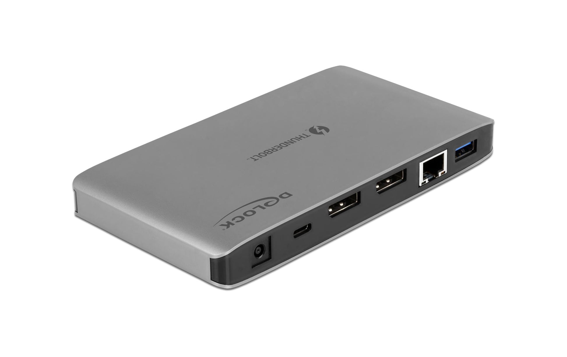 DeLOCK Dockingstation – Thunderbolt 3, 2× DP, 3× USB-A, 1× USB-C, 60 W PD, GbE, für Windows/Mac
