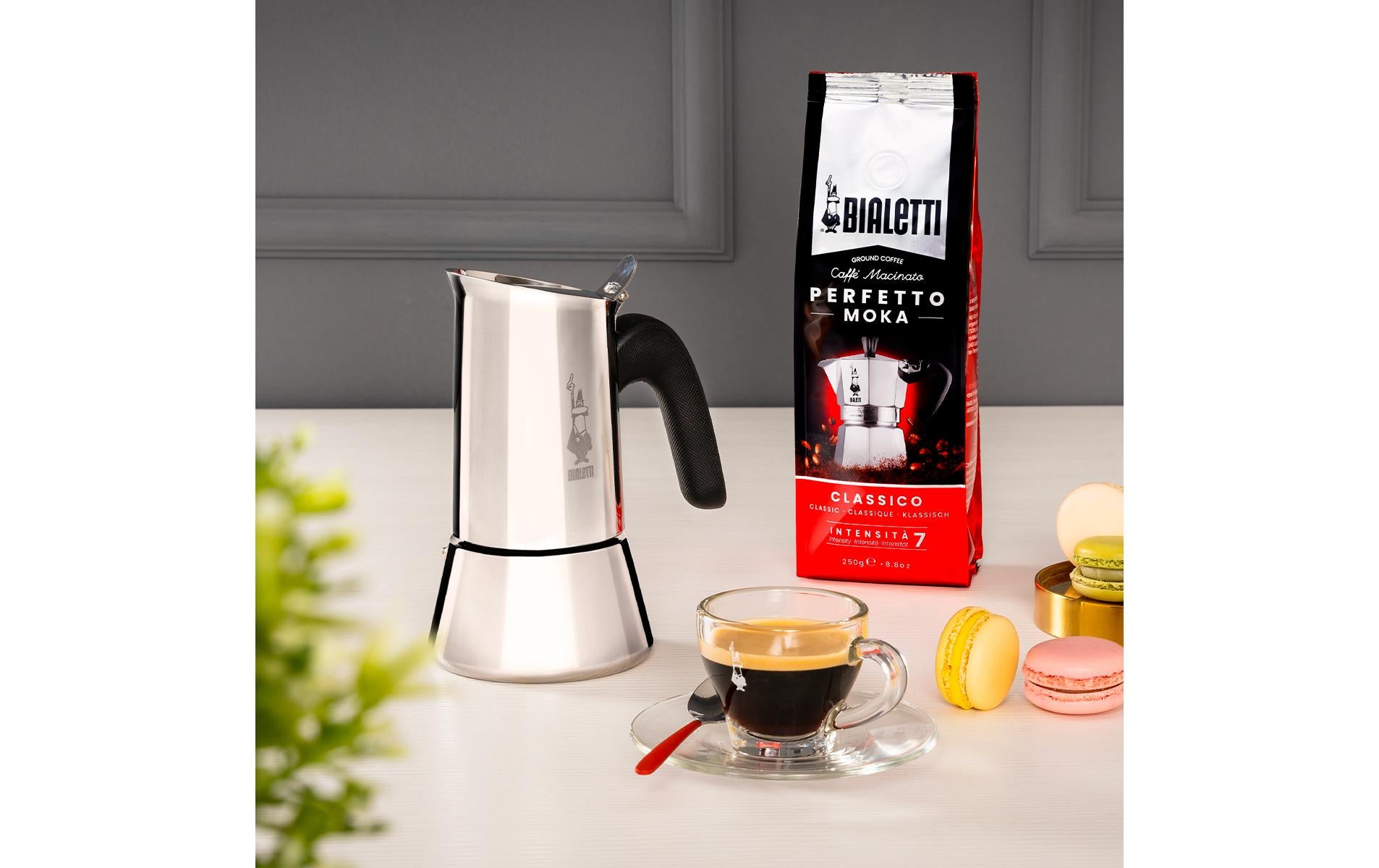 Bialetti Venus French Press / Kaffeebereiter – für Gasherde, 0,1 l, 2 Tassen, Edelstahl