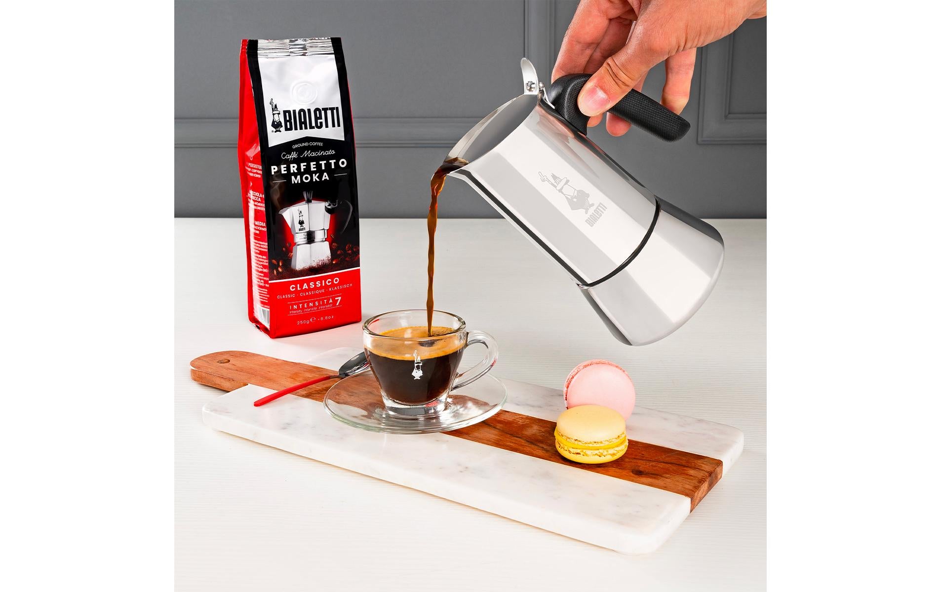 Bialetti Venus French Press / Kaffeebereiter – für Gasherde, 0,1 l, 2 Tassen, Edelstahl