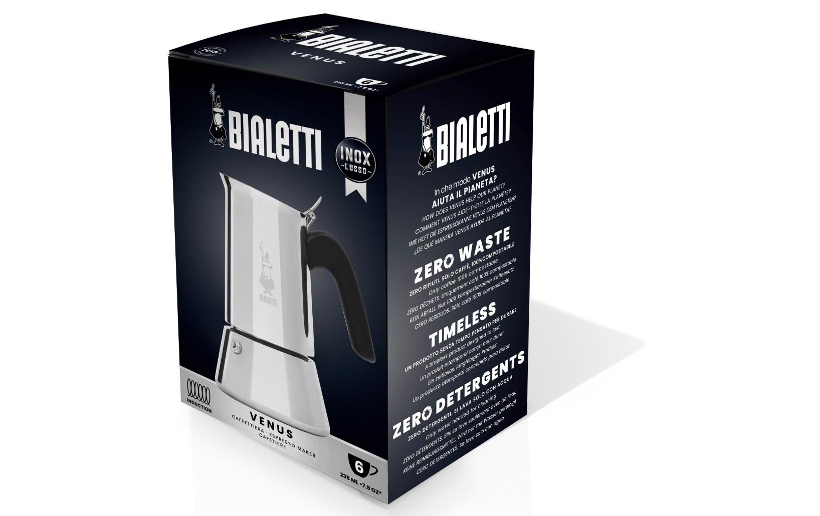 Bialetti Venus French Press / Kaffeebereiter – 0,3 l, 6 Tassen, Edelstahl
