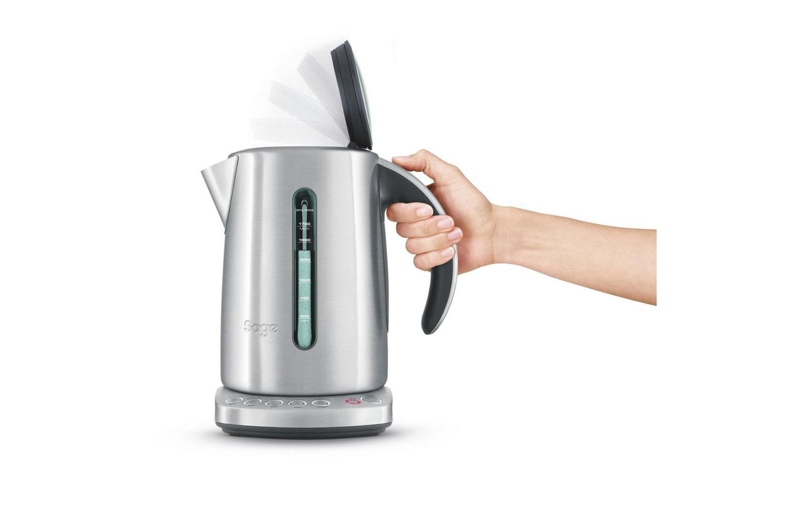 Sage Wasserkocher – 1,7 l, mit Temperaturwahl, Warmhaltefunktion, Edelstahl