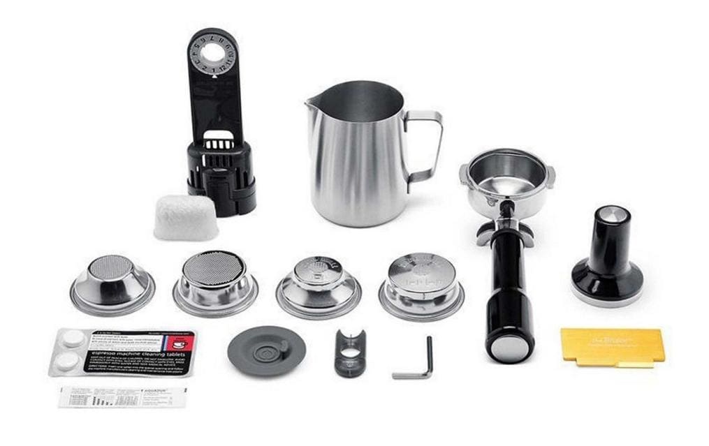 Sage Espressomaschine (Siebträger) – 15 bar, 2,5 l, Milchschaumdüse, Silber, 37 × 36 × 36 cm