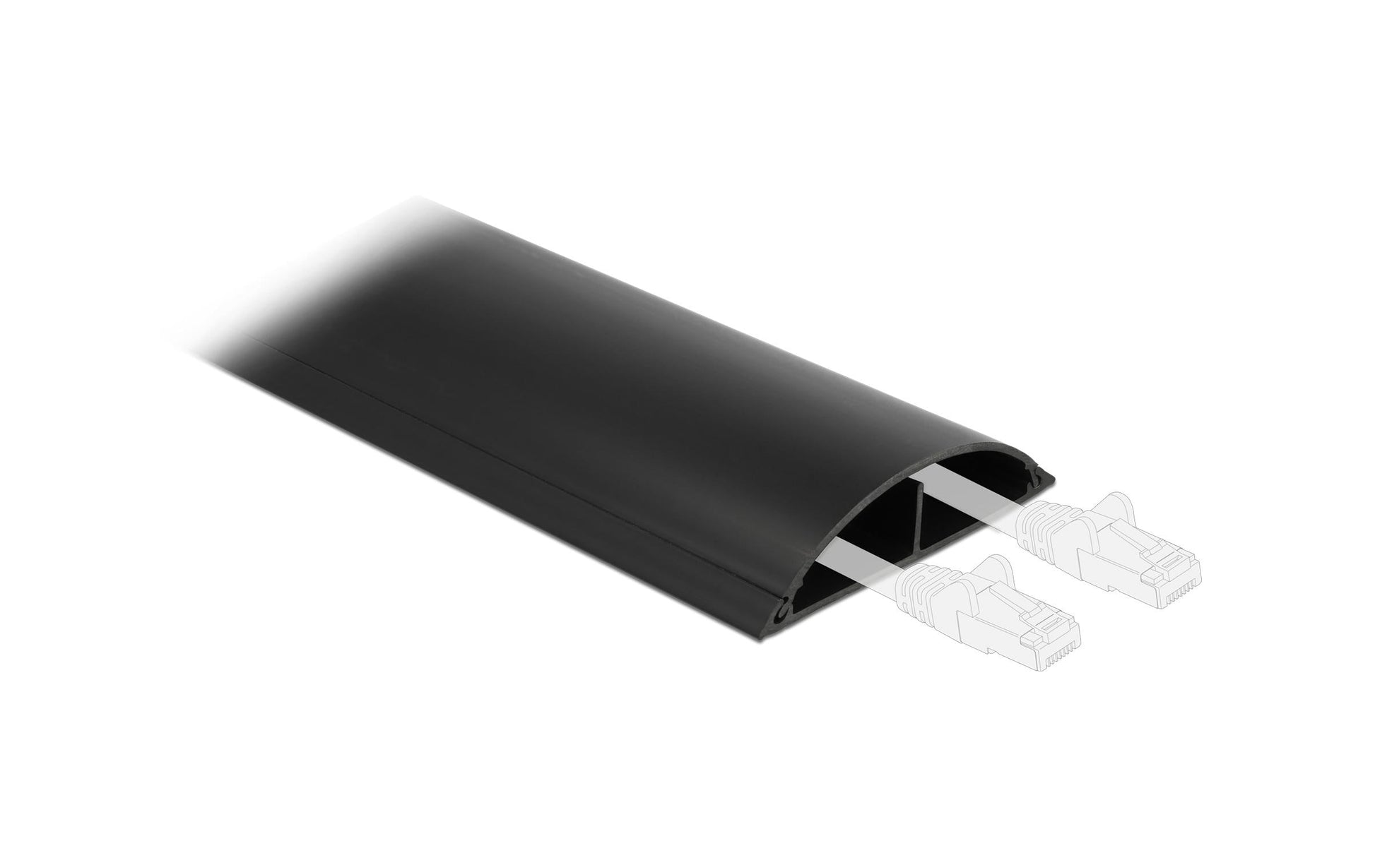 DeLOCK Wandkanal – 119×26 mm – 1 m – PVC – Schwarz, selbstklebend