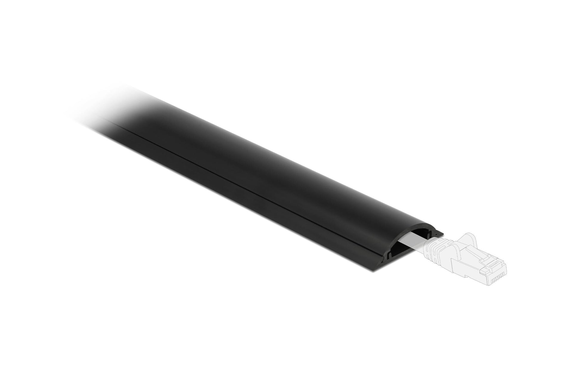 DeLOCK Wandkanal – 50 × 12 mm – 1 m – PVC – Schwarz, selbstklebend, 1 Stk.