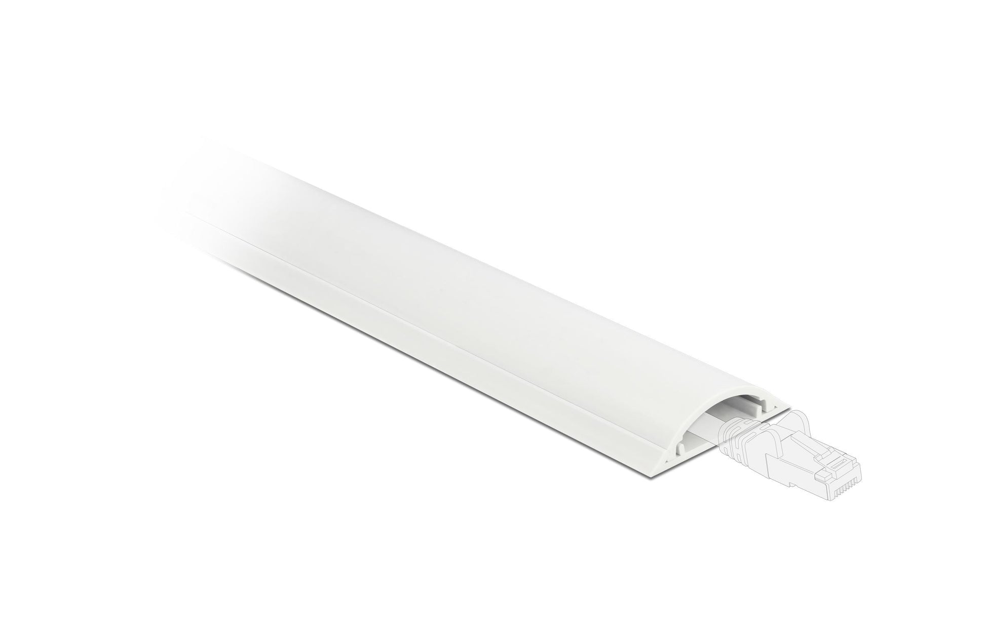 DeLOCK Wandkanal – 30 × 8 mm – 1 m – PVC – Weiss, selbstklebend, 1 Stk.